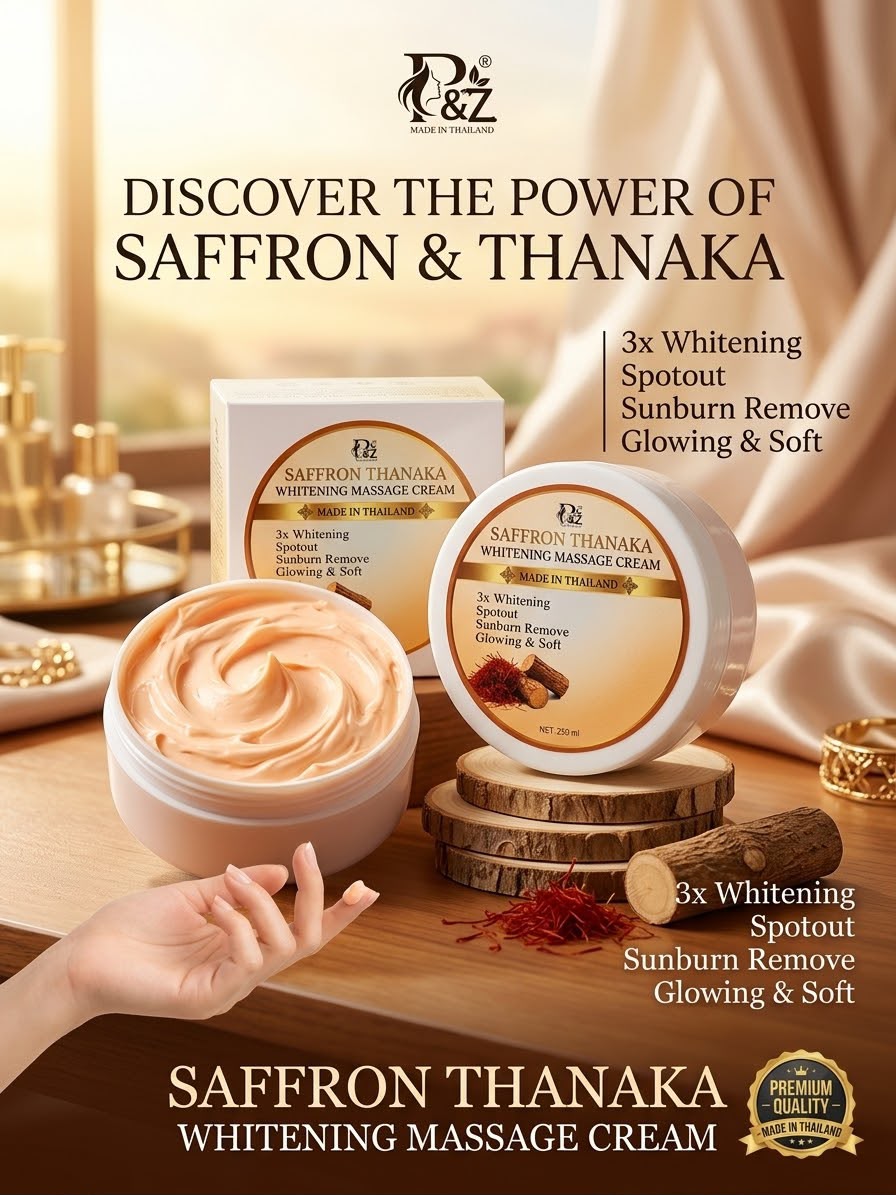 P&Z Safron Thanaka Whitening Massage Cream 250ml